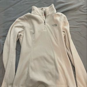 XS white north face zip up